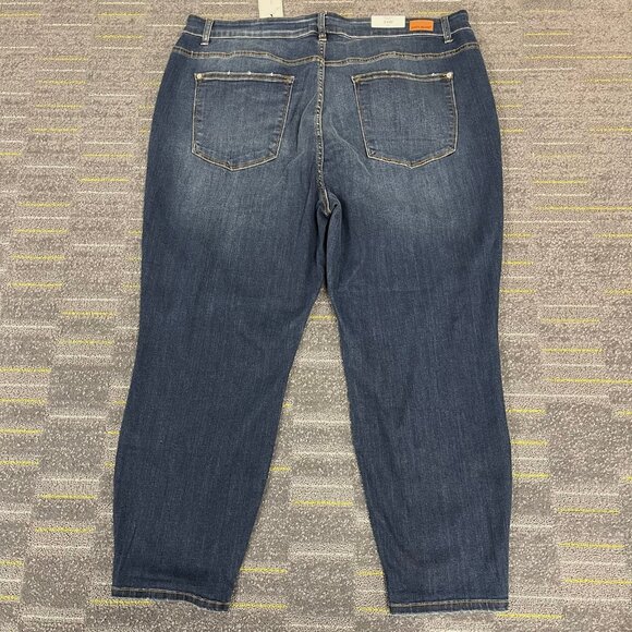 NWT Judy Blue Womens Boyfriend Fit Jeans Size 24W High Rise Dark Wash Button Fly - Picture 6 of 11
